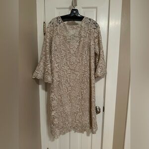Elegant Lace Dress in Cream
